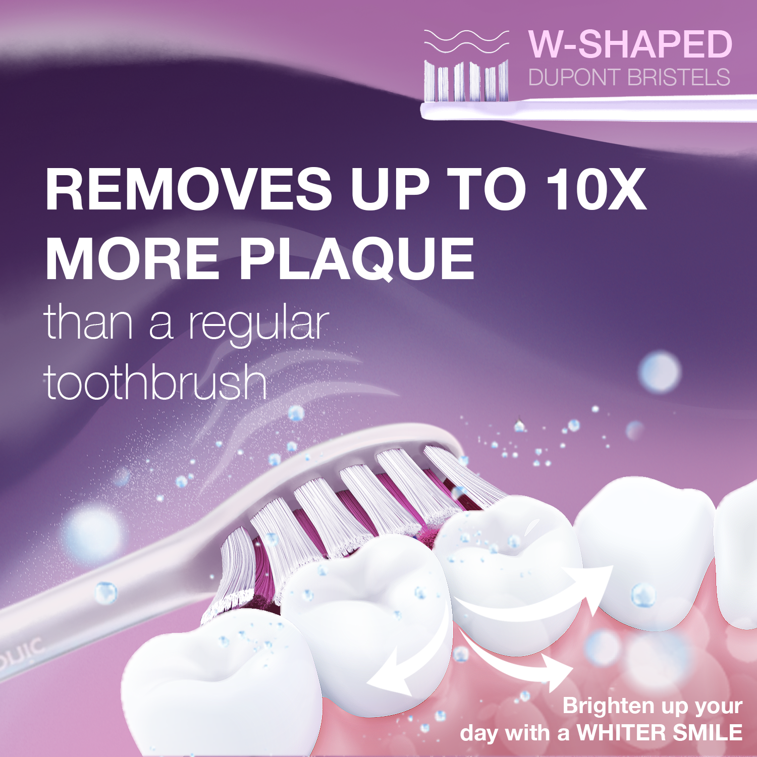 Wagner & Stern WHITEN+ Edition. Smart Electric Toothbrush with Pressure Sensor. 5 Brushing Modes and 3 Intensity Levels, 8 Dupont Bristles, Premium Travel Case.