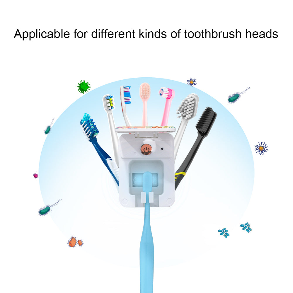 Wagner & Stern. Deep Toothbrush Sanitizer/UV-C Sterilizer. for Home and Travel, USB Li-Ion Rechargeable Battery. 3D Design. Compatible with All Brush Heads. Automatic (Travel)