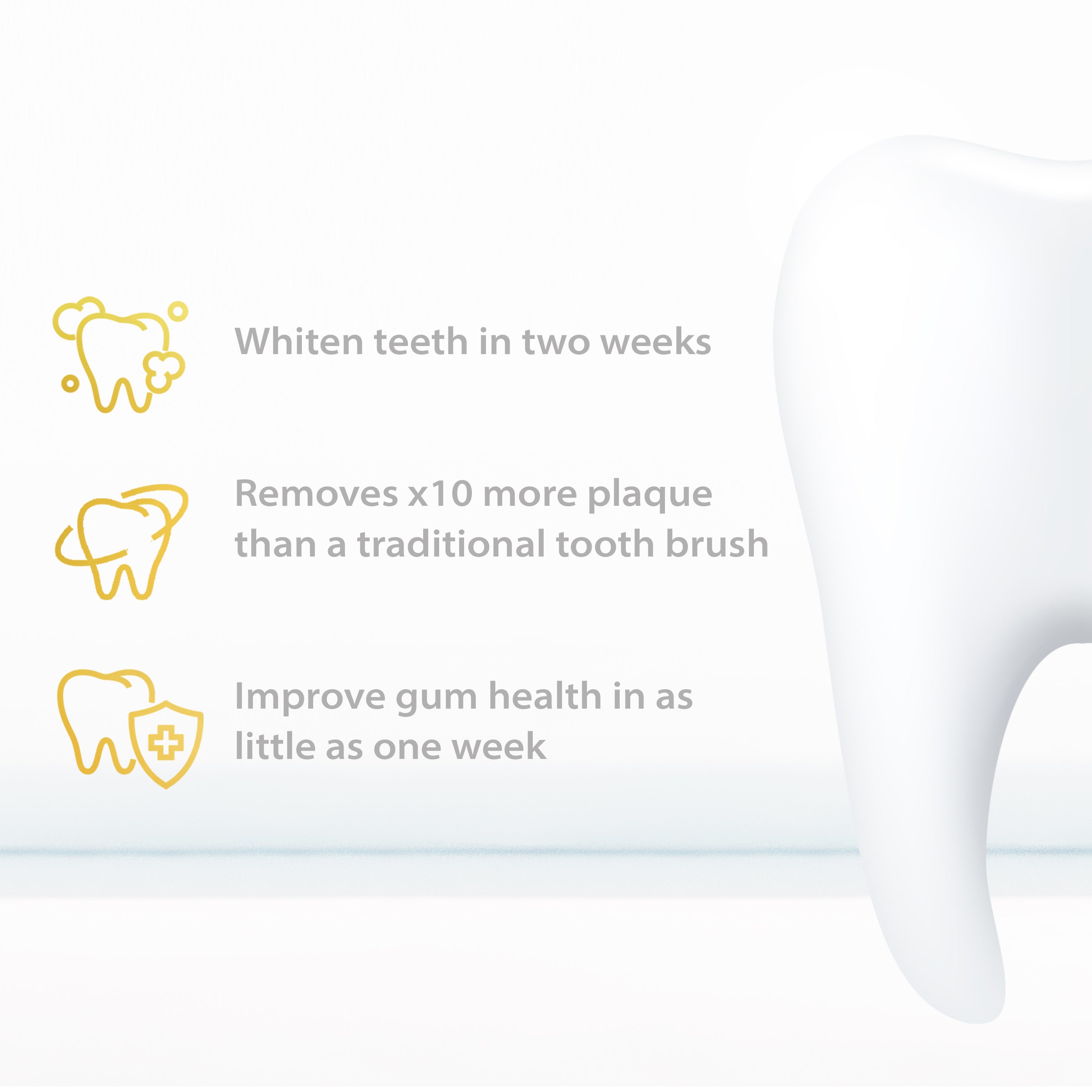 Wagner & Stern Ultrasonic whitening Toothbrush with Pressure Sensor. 5 Brushing Modes and 4 Intensity Levels with 3D Sliding Control, 8 Dupont Bristles, Premium Travel Case.