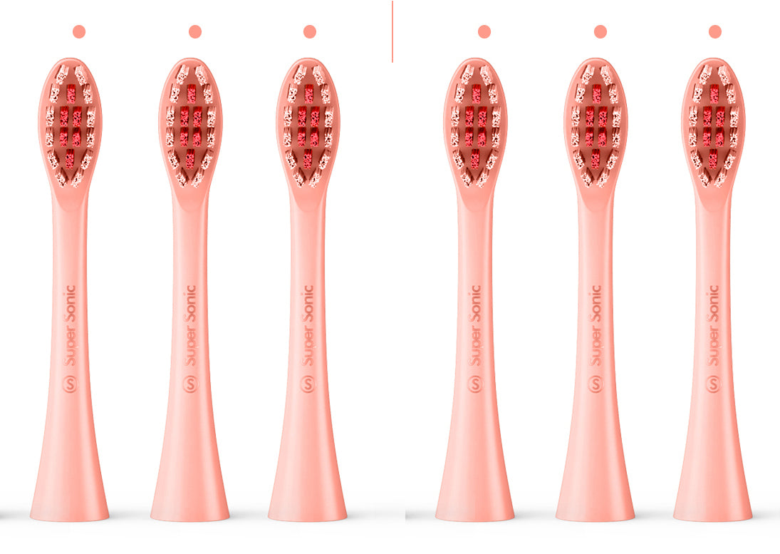 Replacement Toothbrush Brush Heads for Wagner & Stern and Wagner Switzerland toothbrushes.Whiten+ Edition, WT8800 Series and Duette series only. (Pink)
